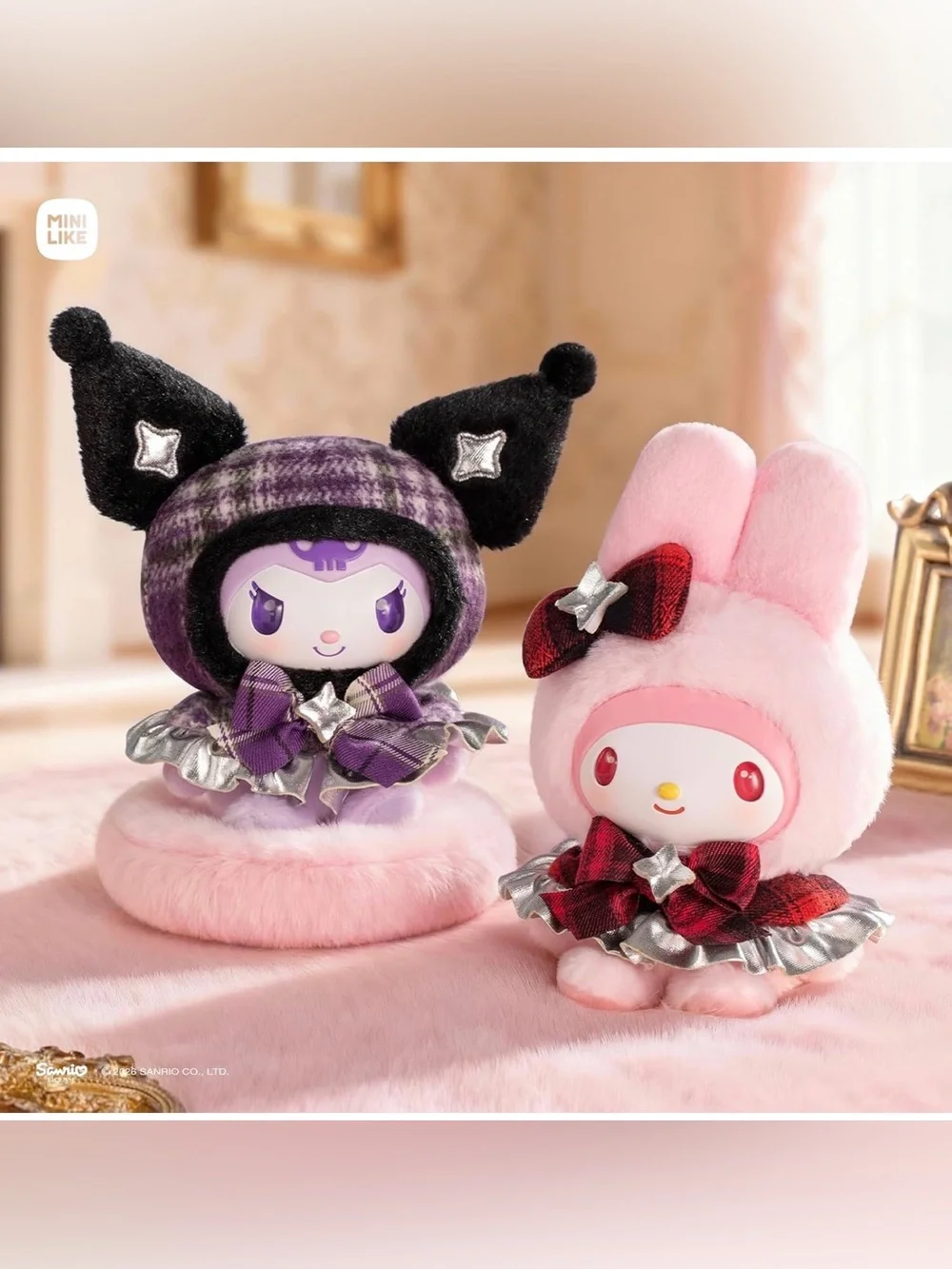 Hello Kitty Blind Box Fuzzy Series - Kuromi My Melody Cinnamoroll Characters Cut